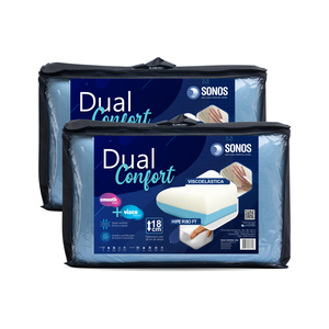 Kit 2 Travesseiros Dual Confort 18 Cm Sonos