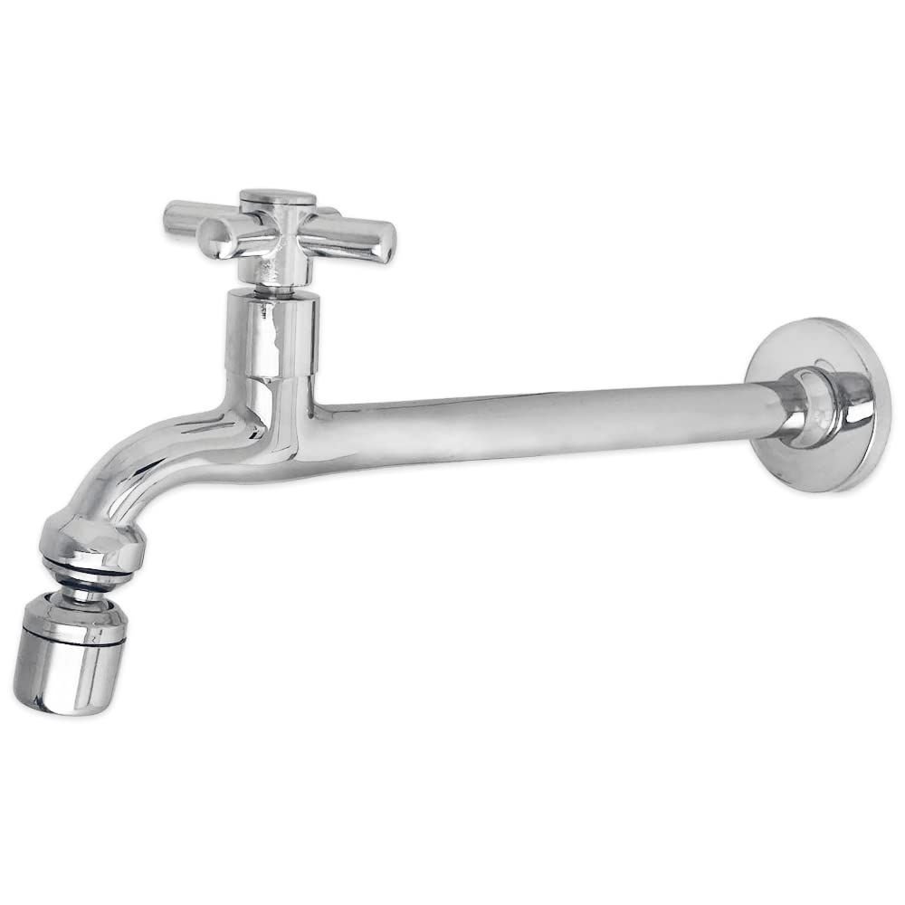Torneira Tanque Reta Metal Bico Móvel Parede 18cm 1/4v C31 Casagrande Mundial - 1