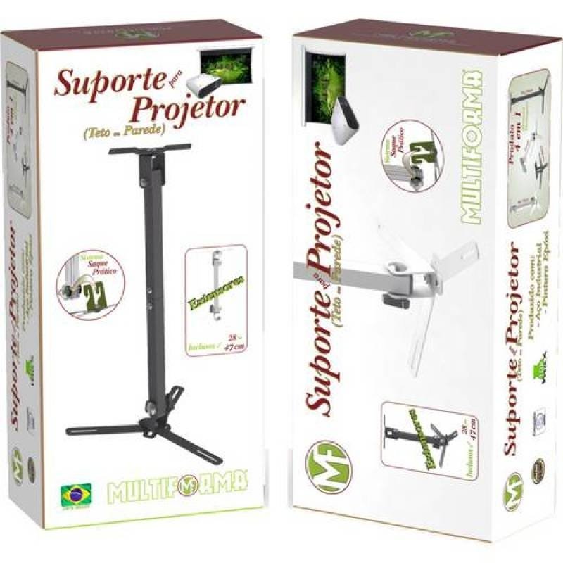 Suporte de Projetor Parede Ou Teto 4 Em 1 Multiforma Branco - 3