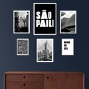 Ver imagem 1 de Composição 6 Quadros Cidade de São Paulo:moldura Branca