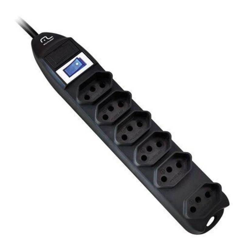 Filtro De Linha Multilaser Wi221 6 Tomadas Linear Preto - 3