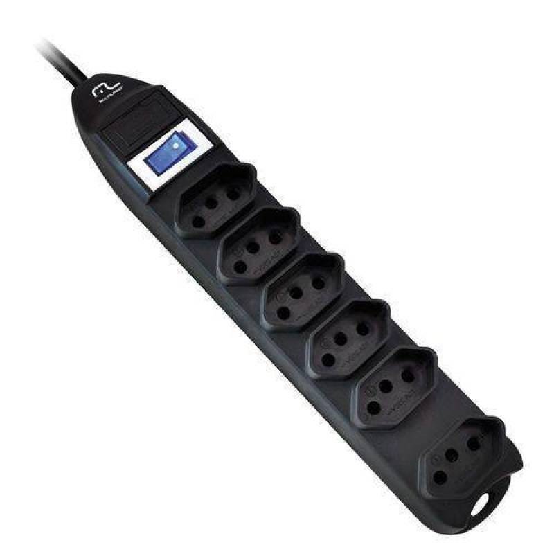 Filtro De Linha Multilaser Wi221 6 Tomadas Linear Preto
