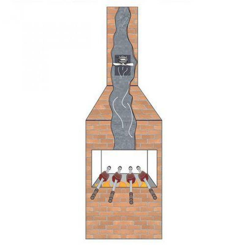 Exaustor para Churrasqueira com Iluminação ITC 20cm Safanelli 220V Inox - 3