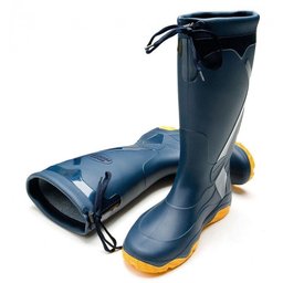 Bota Borracha Pvc Impermeável Azul C/Amarra Galocha - 37 - Azul - 2