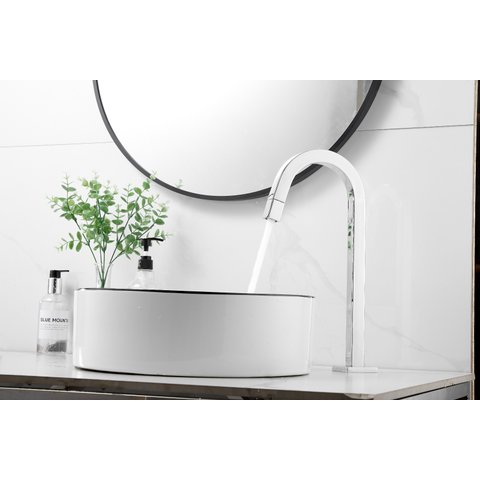 Torneira Banheiro Lavatório Lavabo Tube Quadrada Pratica Cromada Clean Bica Alta Metal Premium