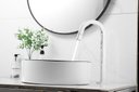 Ver imagem 1 de Torneira Banheiro Lavatório Lavabo Tube Quadrada Pratica Cromada Clean Bica Alta Metal Premium