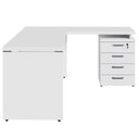 Ver imagem 6 de Mesa em L Escritório Gaveteiro 4 Gavetas MDP 150cm Branco F5 Office