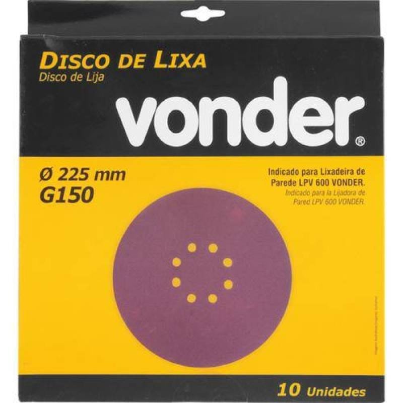 Disco de lixa para lixadeira de parede 225 mm - LPV 600 - Vonder - 3