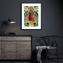 Ver imagem 1 de Quadro Mexicano Nossa Senhora de Guadalupe - 60x48cm:madeira Branca