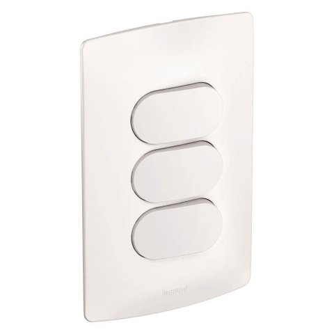 3 Interruptores Simples 4x2 10a Ny Branco Nereya - 663102 - Pial