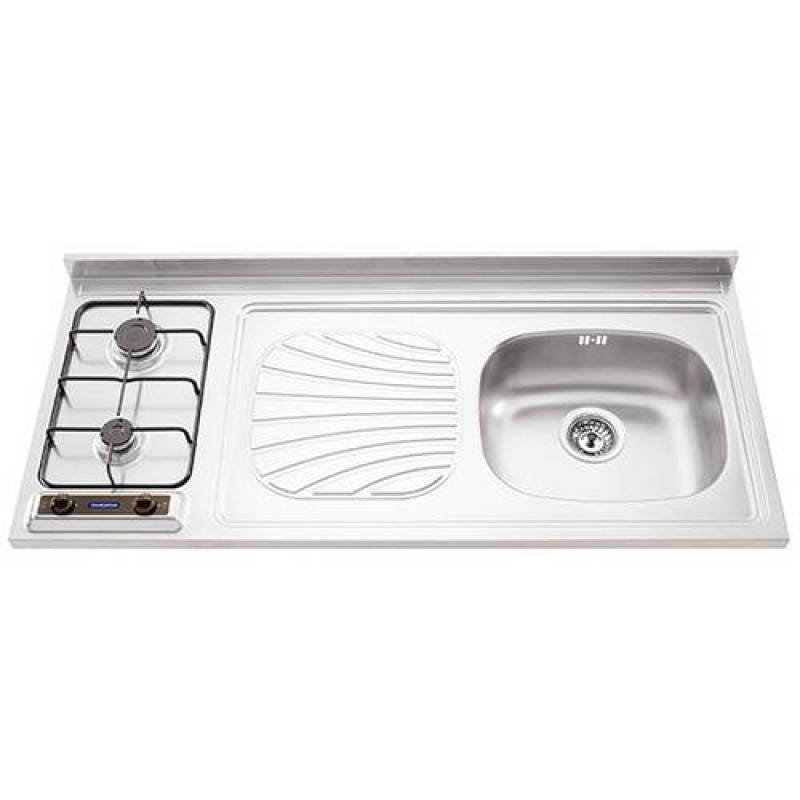 Pia-Fogão Star 40 Gás 2 Queimadores/DX - 120X60 Tramontina - Bivolt 93722103 - 1