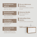 Ver imagem 5 de Gabinete para Banheiro Unik 80cm com Pia Lavatorio Suspenso Fimap Montado Freijó Branco