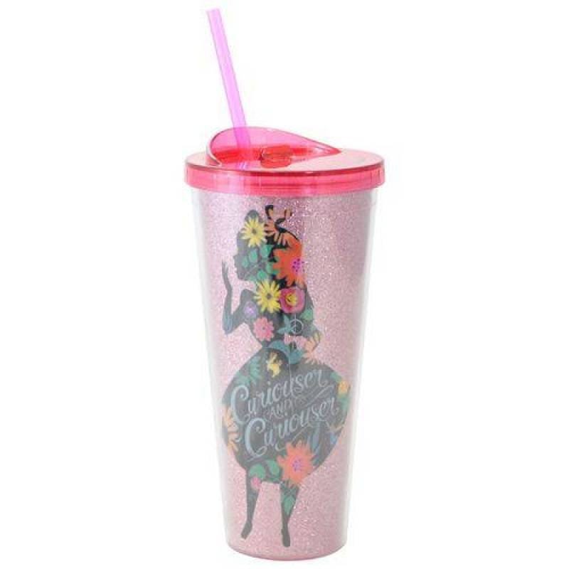 Copo Canudo 650 ml Alice Floral - Alice no País das Maravilhas - 1