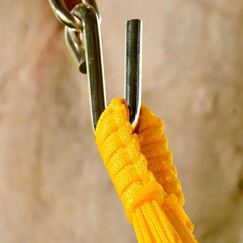 Ver imagem 5 de Rede de Dormir e Descanso Camping Nylon Impermeável Tarrafa Amarela