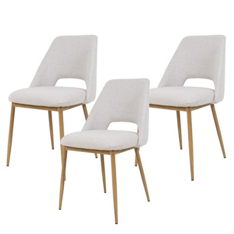 Kit 3 Cadeiras Sala Jantar Cozinha Maya Pés em Revestimento Térmico Estofado Design Anatômico