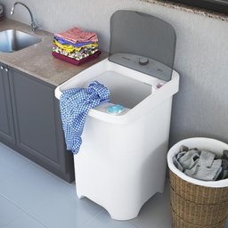 Tanquinho de Lavar Roupa Mueller 10 Kg com Superesfregador Mlt10c branco 220v - 3