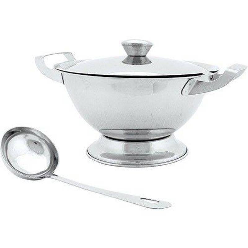 Sopeira Em Aço Inox De 2L Com Concha Tampa E Alça Cozinha (IXB1311) - 2