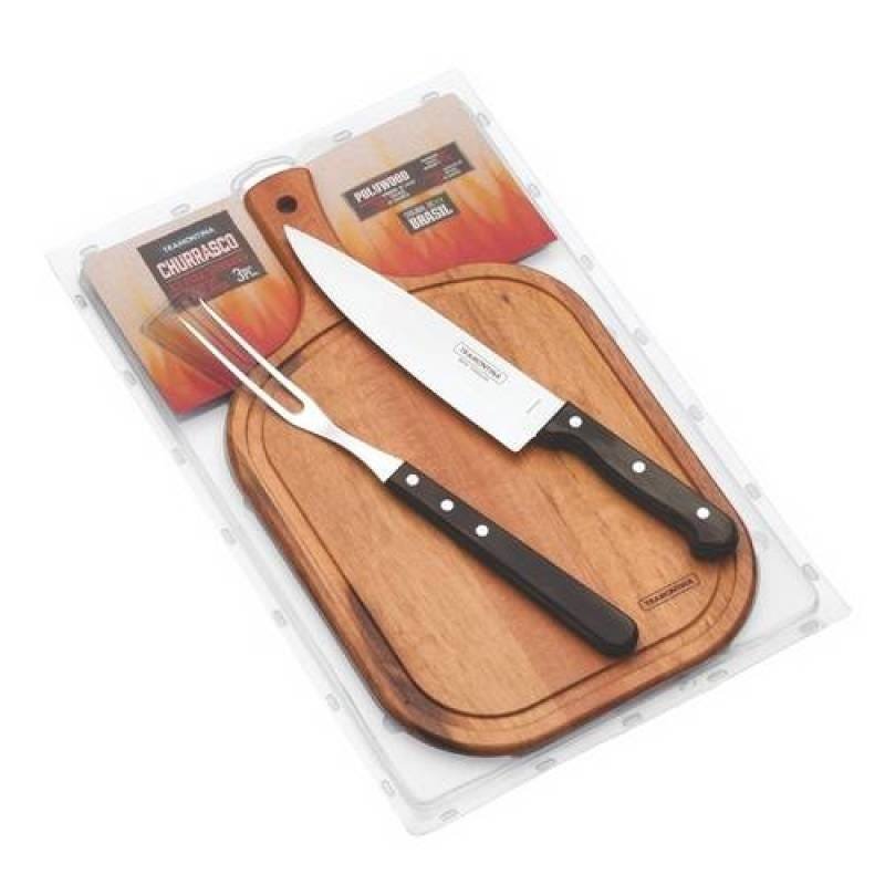 Kit Churrasco 3 Peças Em Inox e Madeira 21198/914 Tramontina - 2