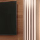 Ver imagem 6 de Painel Tv 55 Pol 181cm Bancada Suspensa Cosmo Off/castanho - Hb Móveis