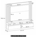 Ver imagem 4 de Painel Tv 55 Pol 181cm Bancada Suspensa Cosmo Off/castanho - Hb Móveis