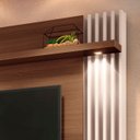 Ver imagem 5 de Painel Tv 55 Pol 181cm Bancada Suspensa Cosmo Off/castanho - Hb Móveis
