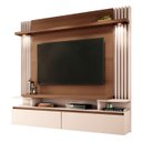Ver imagem 2 de Painel Tv 55 Pol 181cm Bancada Suspensa Cosmo Off/castanho - Hb Móveis