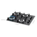 Ver imagem 3 de Cooktop Fisher 4 Bocas (ref. - 1519) Vidro Temperado Preto Bivolt