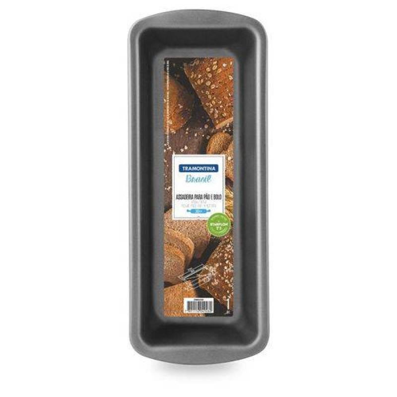 Ver imagem 2 de Forma para pão e bolo Tramontina de alumínio com revestimento interno antiaderente 29 x 12cm