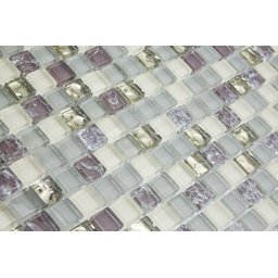 Pastilha de Vidro 30x30 com Pedras Naturais e Metais Prezioza - 1