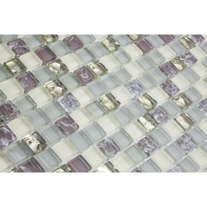 Pastilha de Vidro 30x30 com Pedras Naturais e Metais Prezioza