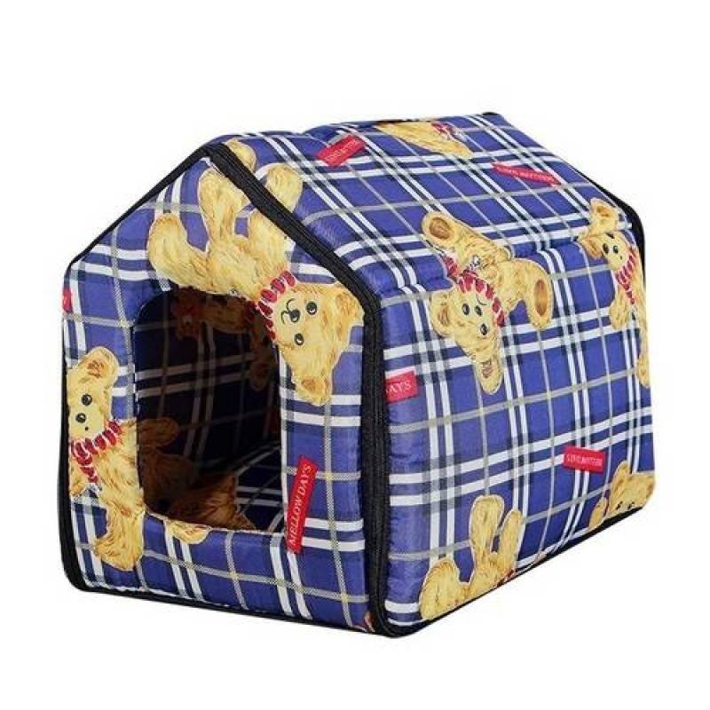 Ver imagem 1 de Casa Casinha Pet para Caes, Cachorro e Gatos Dobravel e Portátil com Almofada