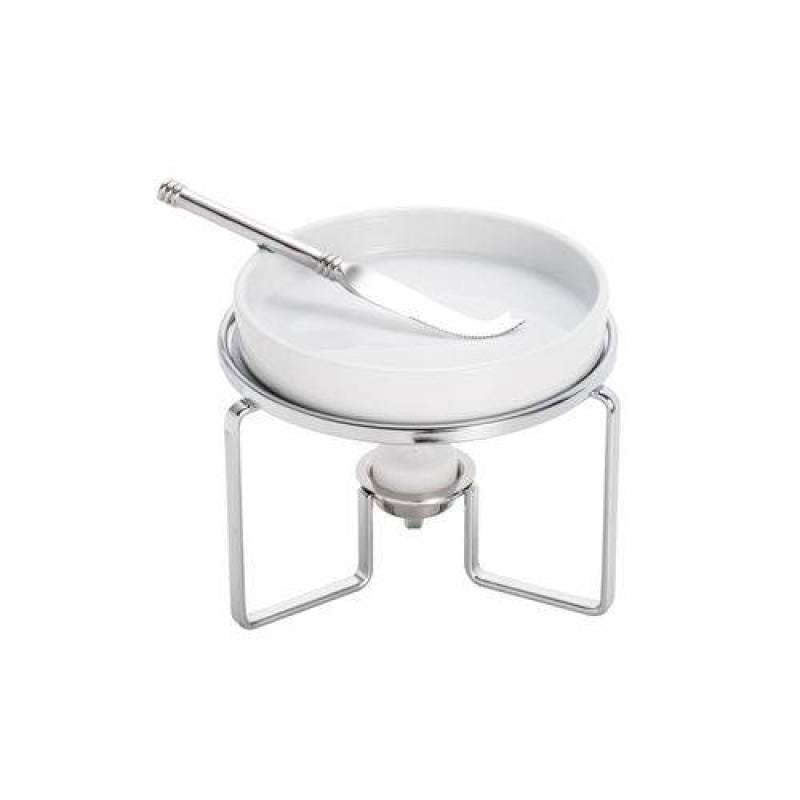 Rechaud para Queijo Brie de Prata com Faca 14cm - 4