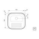 Ver imagem 3 de Tanque Tramontina Inox Acetinado 40x40cm 94403107