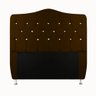 Cabeceira King Capitone Estofada Atena 195 Cm ML:Corino Marrom - 1