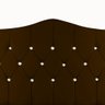 Cabeceira King Capitone Estofada Atena 195 Cm ML:Corino Marrom - 3