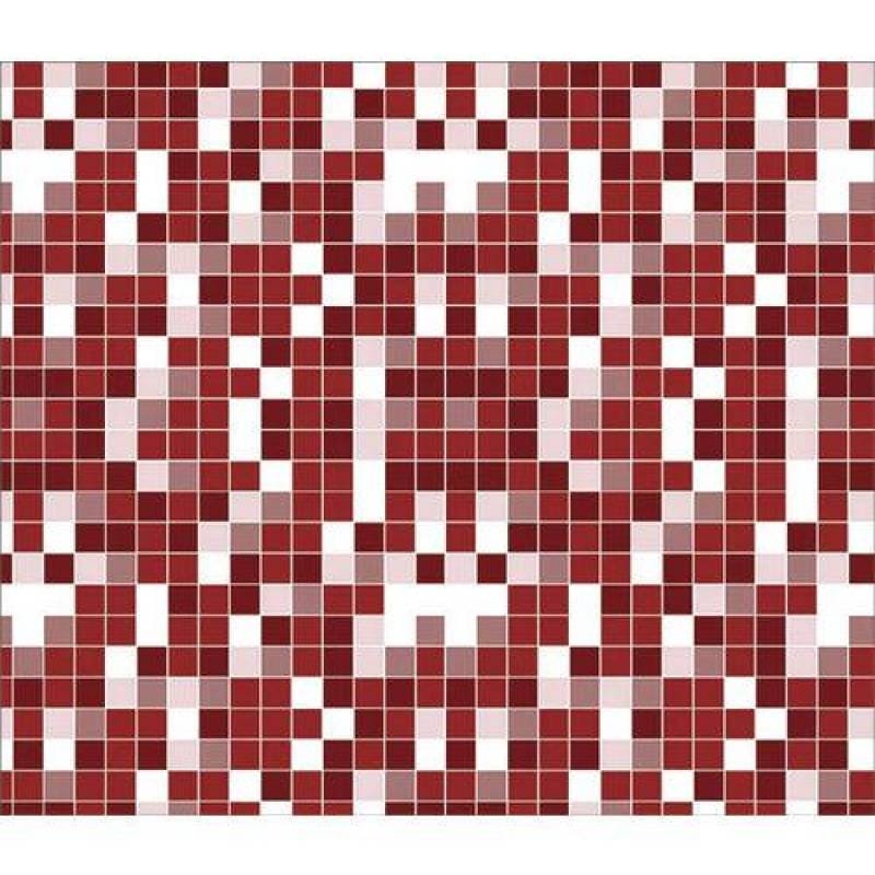 Papel de Parede Auto Adesivo Lavável Pastilha Vermelha