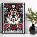 Ver imagem 1 de Quadro Carta Tarot - The Bulldog 24x18cm:moldura Branca