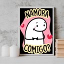 Ver imagem 2 de Quadro Pedido Namoro Namora Comigo? 24x18cm:Madeira branca