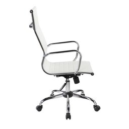 Cadeira Presidente Charles Eames Esteirinha Couro Pu 11P:Branco - 9