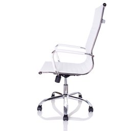 Cadeira Presidente Charles Eames Esteirinha Couro Pu 11P:Branco - 3