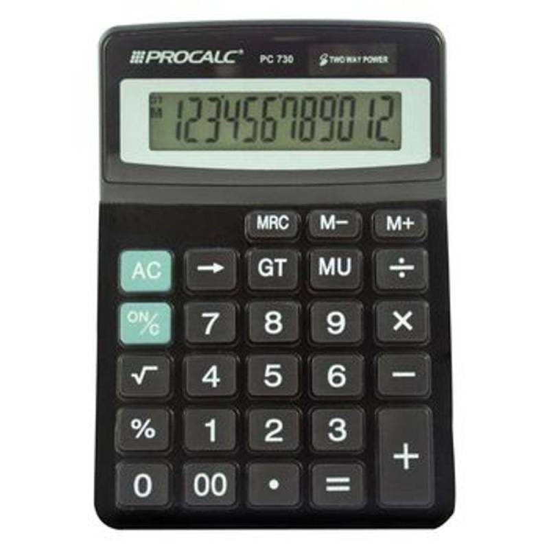 Calculadora de Mesa Procalc Pc730 12 Digitos - 2