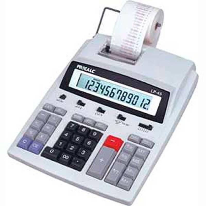 Calculadora de Impressão 12 Díg Lcd, Visor Grande, 2,7 Linhas/Seg, Bivolt Chaveada - Procalc