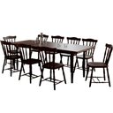 Ver imagem 1 de Mesa Retangular 250x90 10 Cadeiras Madeira Macica Pes Torneados Marjori - Castanho Acetinado