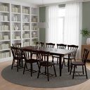 Ver imagem 5 de Mesa Retangular 250x90 10 Cadeiras Madeira Macica Pes Torneados Marjori - Castanho Acetinado