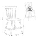 Ver imagem 3 de Mesa Retangular 250x90 10 Cadeiras Madeira Macica Pes Torneados Marjori - Castanho Acetinado