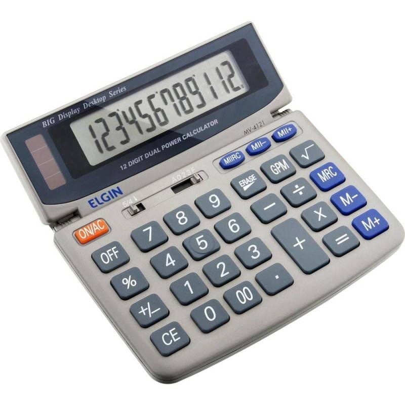 Calculadora De Mesa 12 Digitos Mv 4121 Cinza Elgin - 2