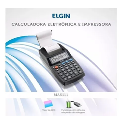 Calculadora Eletrônica Impressora com Bobina Elgin 12 Dígitos - 6