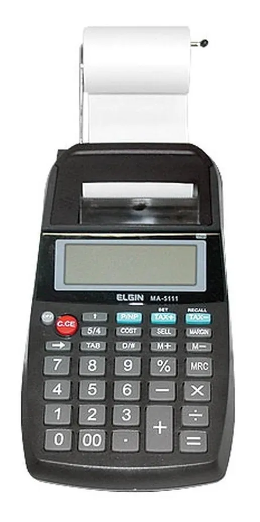 Calculadora Eletrônica Impressora Com Bobina Elgin 12 Dígitos - 5