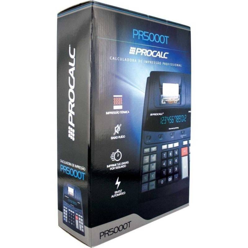 Calculadora Profissional de Mesa Procalc Pr5000t Térmica 12 Dígitos Bivolt - 6