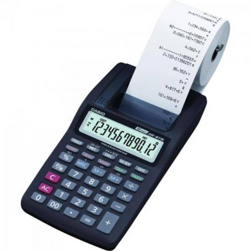 Calculadora Com Bobina 12 Digitos HR8TM Preta Casio - 2